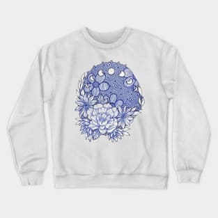 Moon phase floral Crewneck Sweatshirt